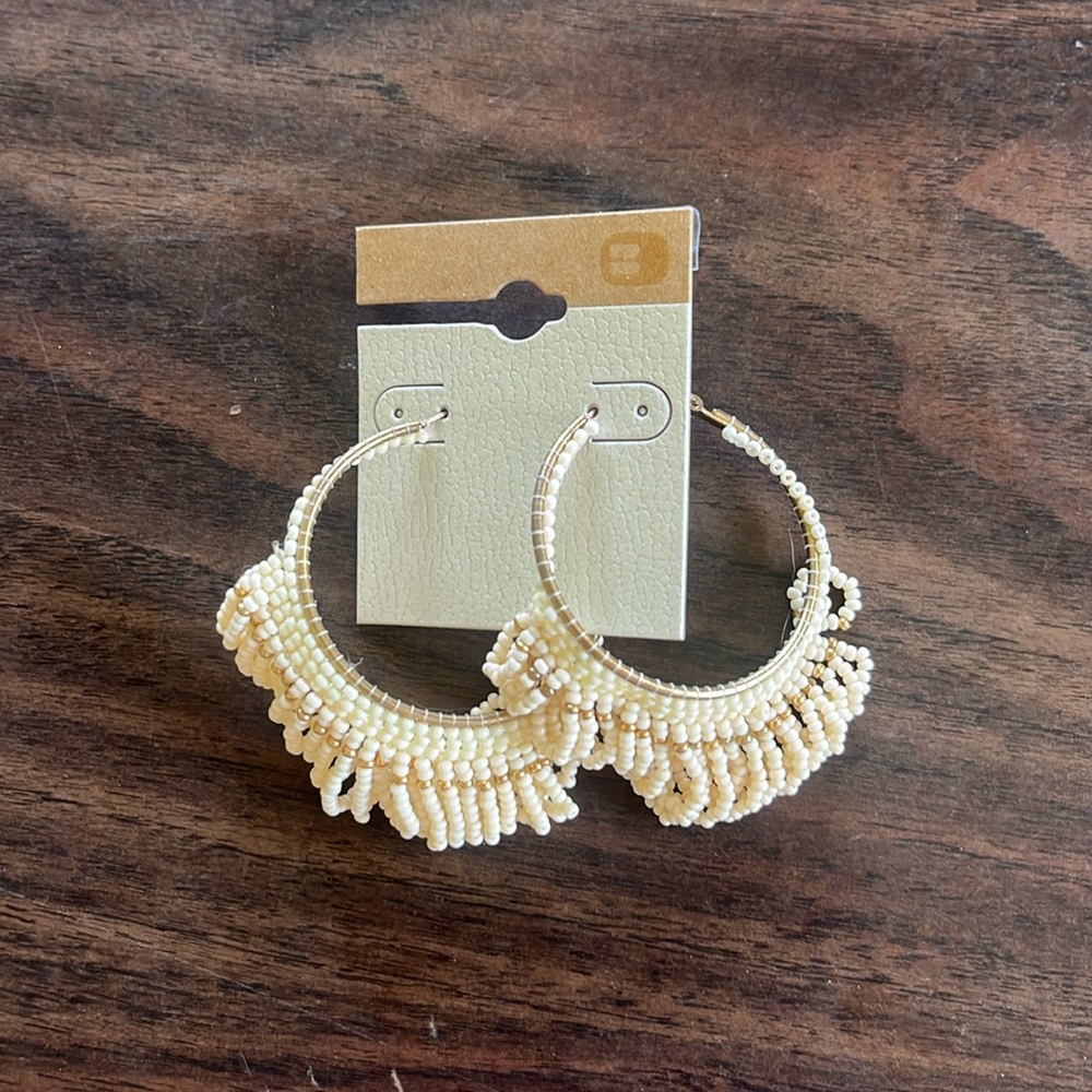 Buckle BKE hoop and bead earrings